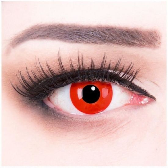 Lentilles De Contact Rouge Sang Oeil Halloween Maquillage Lentille Fou Cosplay Achat Vente Lentilles De Contact Cdiscount
