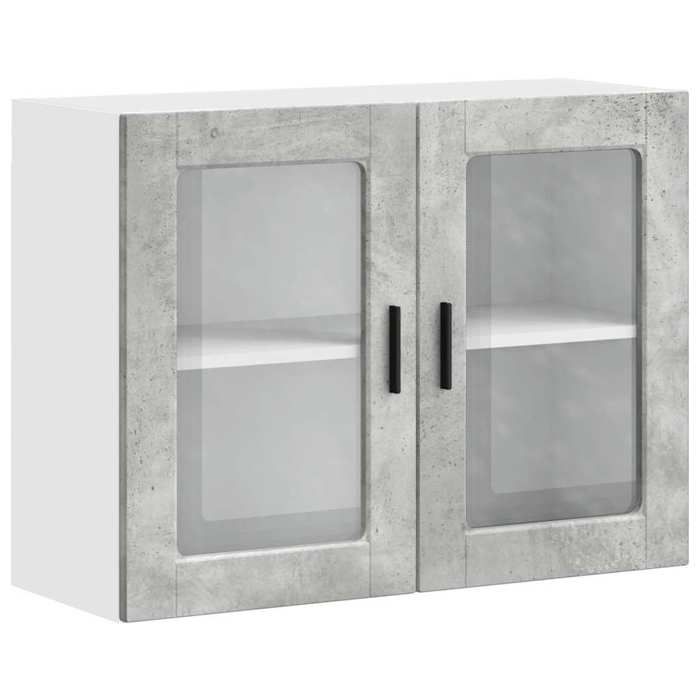 Armoires De Four 2 Pièces VidaXL Style Porto Noir - Bois D'ingénierie, Pieds Réglables - Pour Rangement Four/micro-ondes