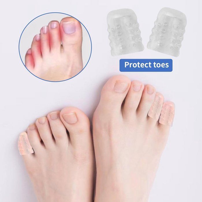 30 protège-orteils en silicone - Doux et respirants - Prévient les frottements - Callosités