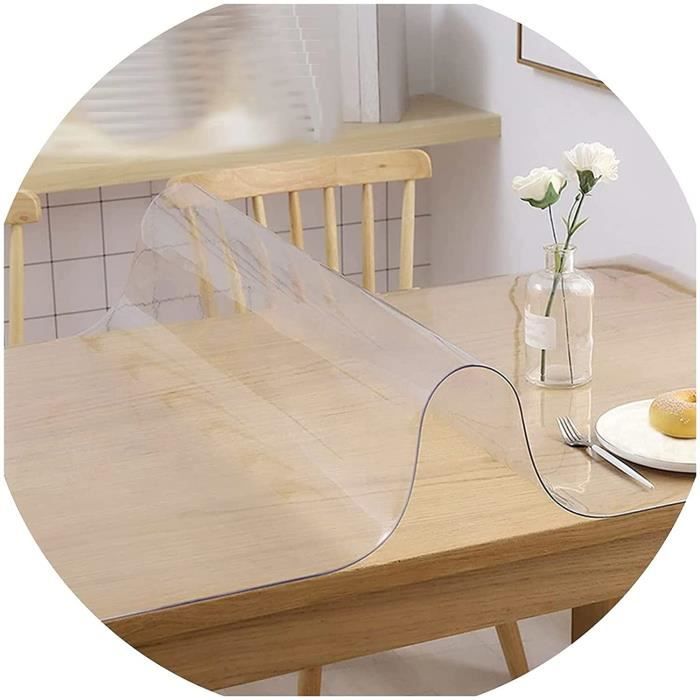 Nappe transparente en pvc - rectangulaire - mat - 30 x 30 cm - lavable -  film transparent - protection de table - ajustable[215] - Cdiscount Maison