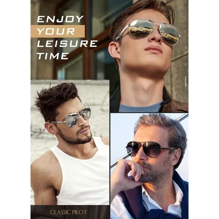 Lunette de soleil homme aviateur hot sale
