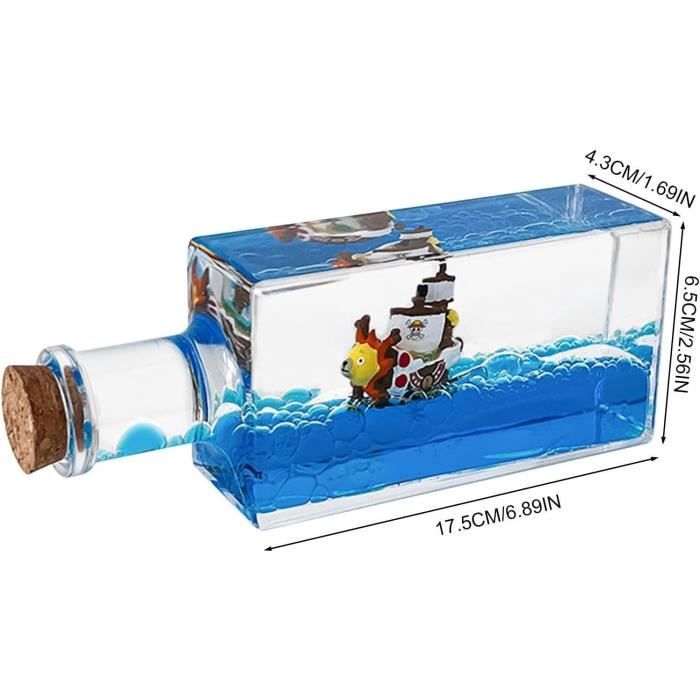 Bateau Insubmersible dans Une Bouteille, Bateau en Acrylique 17x6,3cm, Bouteille À Dérive
