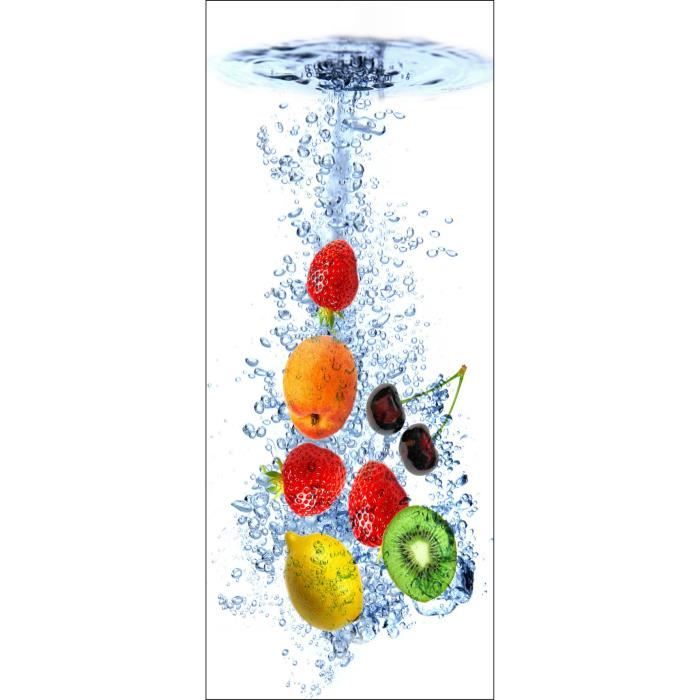 Sticker Adhésif Pour Frigo - Motif Bambou, Dimensions 60x170cm, Fond Transparent - Pose Facile, S'enlève Sans Trace