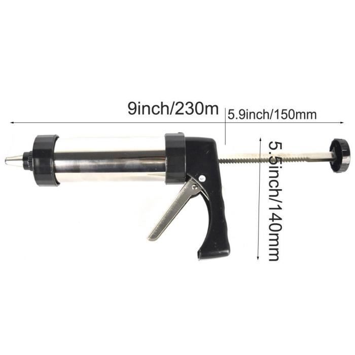 Kit Pistolet à Pâtisserie INOX 18/10 Levitantes Avec Douilles Et Embouts - Parfait Pour Décorer Gâteaux Et Desserts