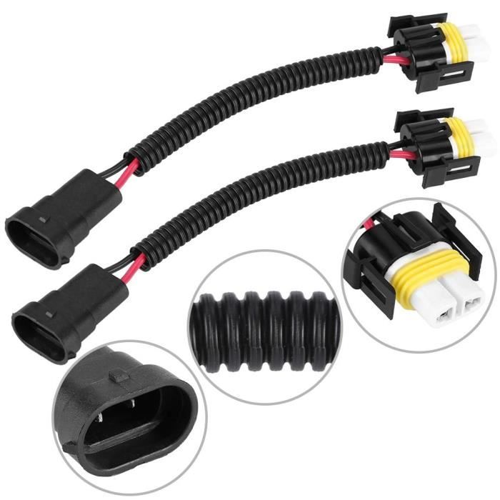 Fils Répartiteurs Phare 2 Voies - Connecteur Mâle/femelle Pour Ajout De Phares Antibrouillard