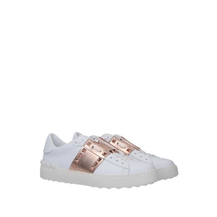 VALENTINO FEMME UW0S0A01HEL0JC ROSE CUIR BASKETS Rose Cdiscount Chaussures