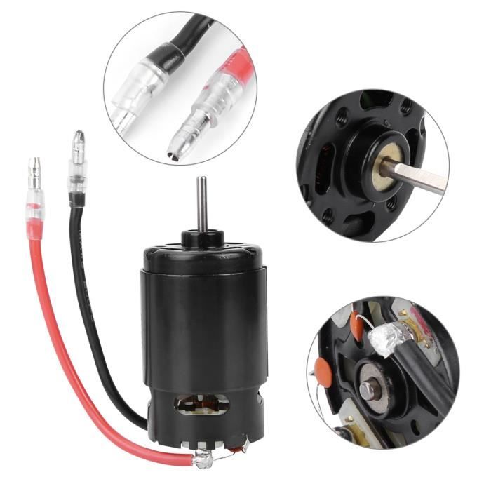 Moteur 550 Brossé 12T DollaTek – 13000 RPM, Arbre 3,175 Mm, Pour RC 1/10