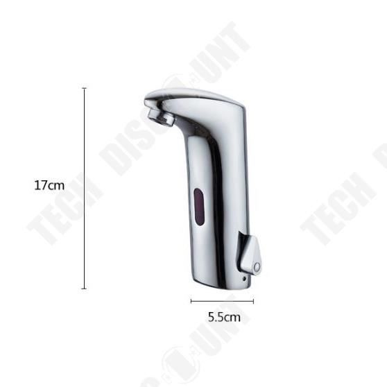 Robinet Automatique Sans Contact Pour Salle De Bain - Robinet Évier Laiton Mains Libres Avec Boîtier Piles - Argenté