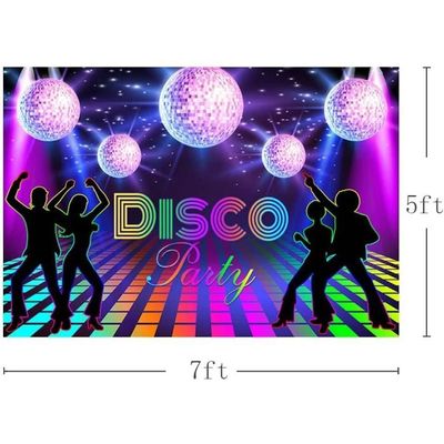Disco 80s Party Banner Disco Party Toile de fond Photo Studio
