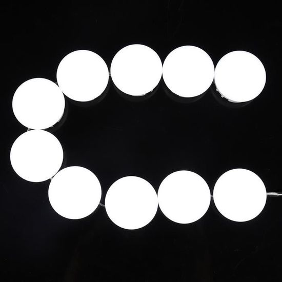 SEC Kit de Lumière de Miroir - lampe pour miroir cosmétique lampe de  coiffeuse table4.5 mètres 10 ampoules LED lampe de coi 85723 - Cdiscount  Maison