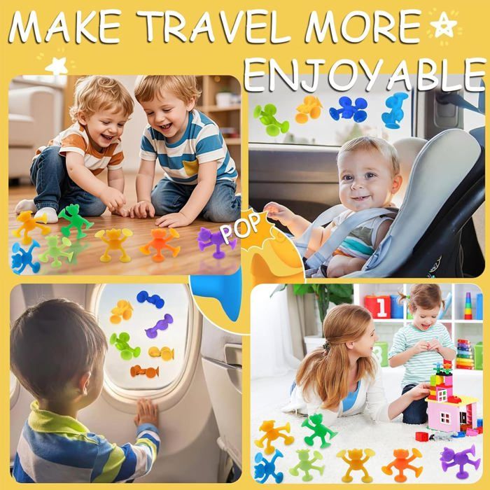 Jouet Ventouse Bébé En Silicone - Fleur Sensorielle Pour Fenêtre, Baignoire, Chaise Haute - À Partir De 3 Ans