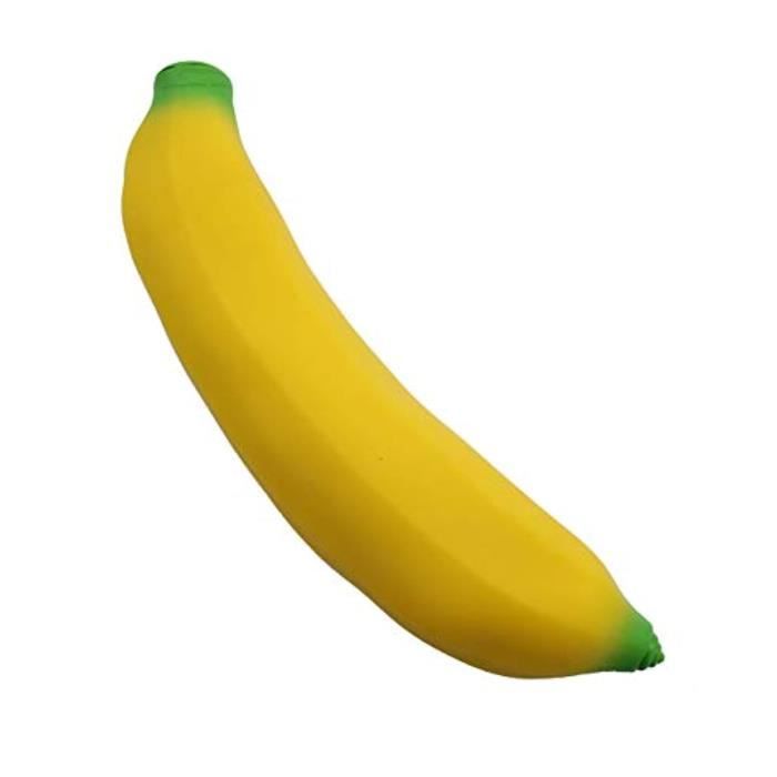 Banane Squishy Anti-stress (lot De 2) – Jouet Sensoriel Réaliste TPR – OUDQFCJ