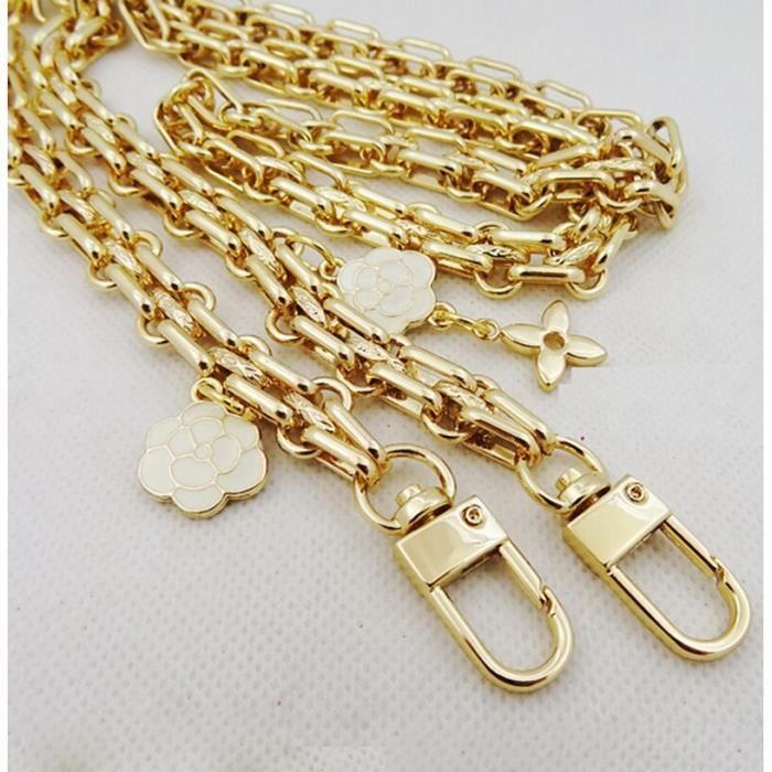 8 Chaînes De Sac à Main Métal - 120cm Avec Anneaux D - Bandoulière Amovible Or, Argent, Bronze Et Gunmetal