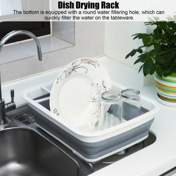 Garosa support de rangement de vaisselle Cuisine pliable pliable lavage des  légumes égouttoir panier passoire passoire vaisselle - Cdiscount Maison