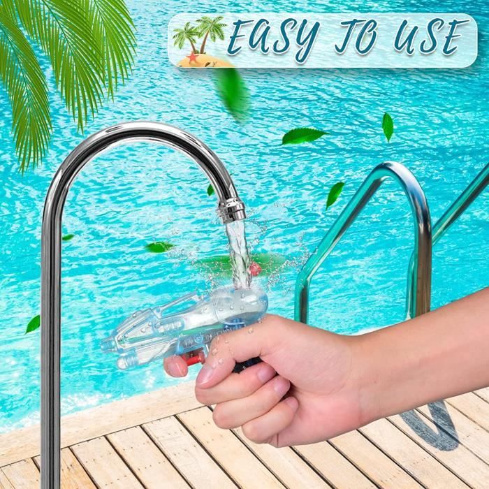DERAYEE – Lot De 8 Mini Pistolets à Eau Transparents Pour Enfants – Petite Taille, Super Pour L'été, Jeux En Extérieur – Dès 3 Ans