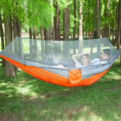 Hamac Ultra-léger en Nylon 300kg Capacité de Charge avec 2 x Sangles en Nylon et 2 x Mousquetons pour Camping Exterieur Jardin (Color : C