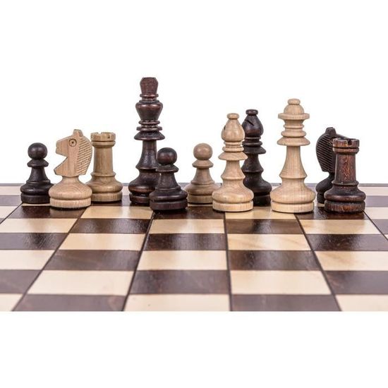Échiquier Magnétique En Bois Square LUX – Pliable, Pièces Aimantées, Finition Satinée