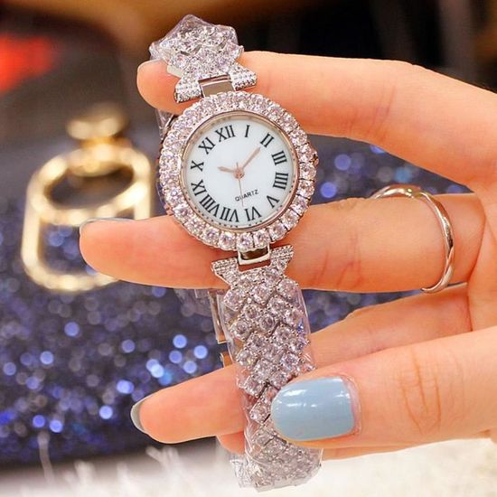 Montre Femme Rampage Cadran Argenté à Paillettes - Bracelet Métal - Quartz - Neuf