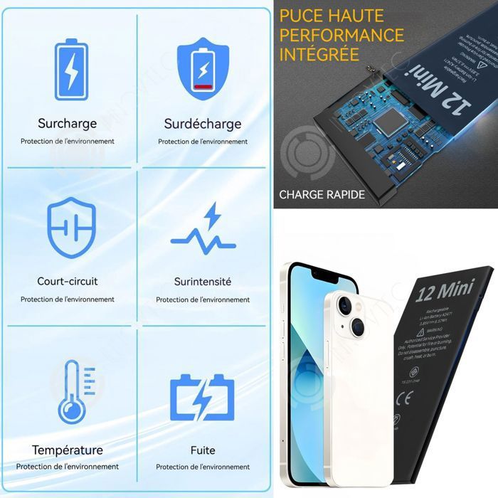 3300Ah] Batterie pour iPhone 7, Nouvelle ise à Niveau iPhone 7