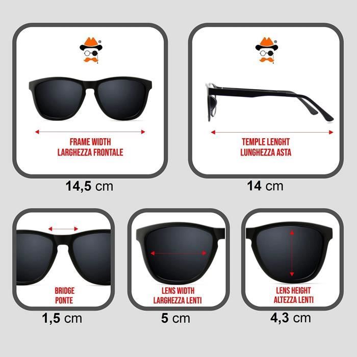 Lunettes de soleil Mode mod. HALL homme femme HIPSTER square
