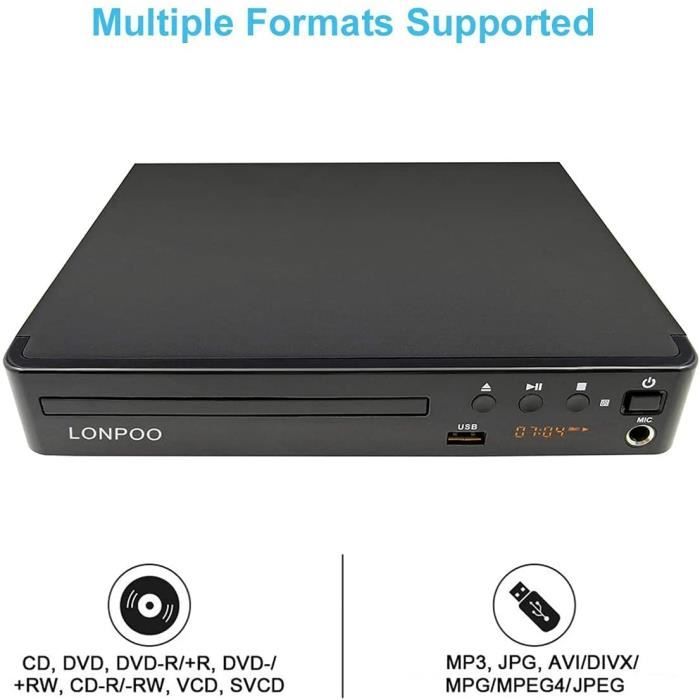 LP-099 COMPACT LECTEURS DVD pour TV - Lecteur CD DVD acec Port HDMI/RCA,  Entrée EUR 61,99 - PicClick FR
