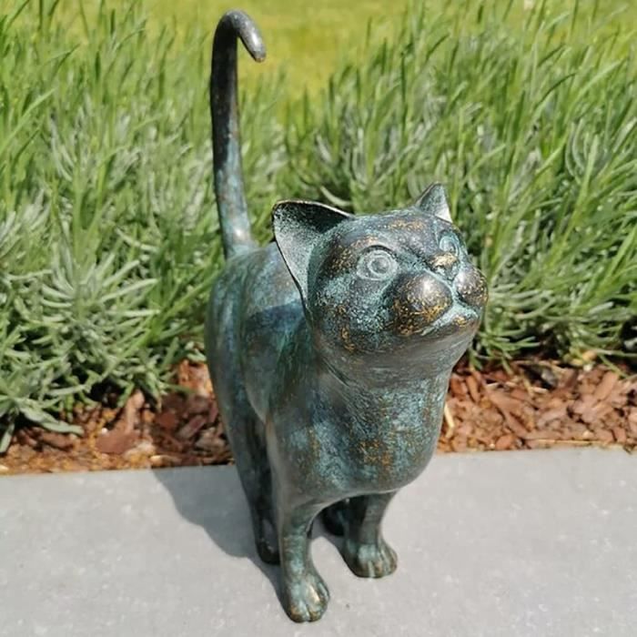 Statue de chat en résine, décoration d'extérieur, Sculpture d