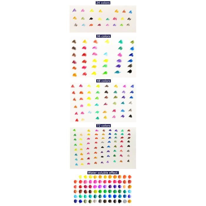 NYONI 72 couleurs Aquarelle crayons ensemble dessin Crayon De Couleur Crayon De Couleur crayons