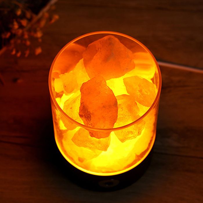 TD® lampe pierre de sel himalaya cristal tactile usb purificateur  décoration LED naturelle ions négatifs coloré portable bon santé -  Cdiscount Maison
