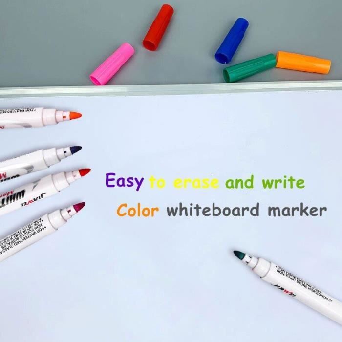 Marqueur de tableau blanc effaçable flottant, stylos de couleur