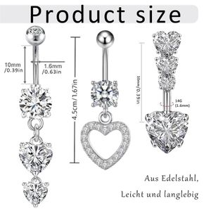 Piercing Nombril Banane En Acier Chirurgical 316L | Perle Diamant, Anti-allergique, Longueur Tige 10mm, Argenté
