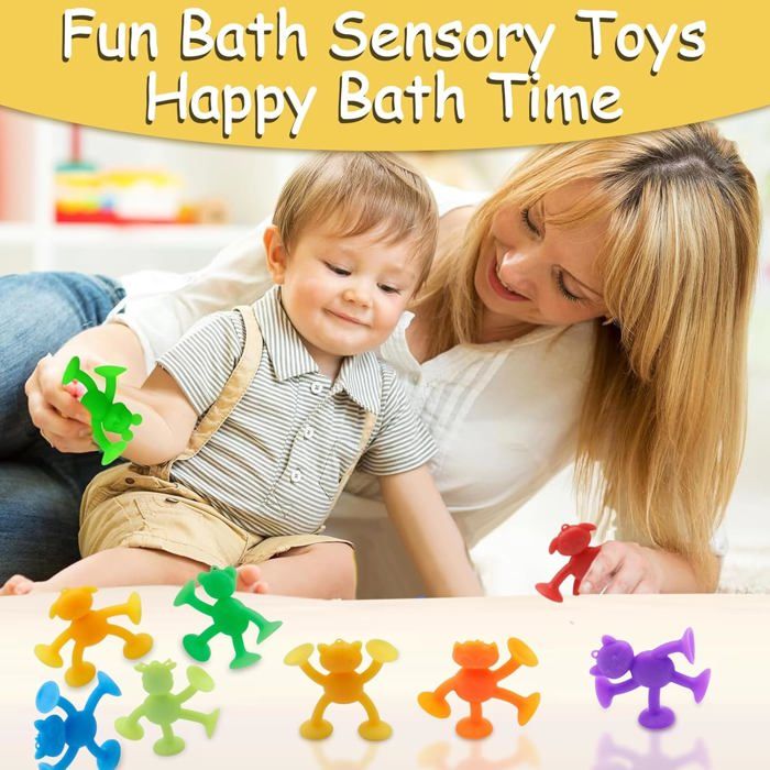 Jouet Ventouse Bébé En Silicone - Fleur Sensorielle Pour Fenêtre, Baignoire, Chaise Haute - À Partir De 3 Ans