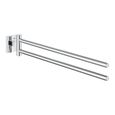 GROHE Start Cube Porte-Serviettes Mural Chromé - 2 Bras Pivotants, Design Moderne