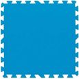 BESTWAY Lot de 9 Dalles de protection de sol mousse bleu 50 x 50 cm ép 3mm (tapis de sol pour piscine hors sol ou spa gonflable)-0