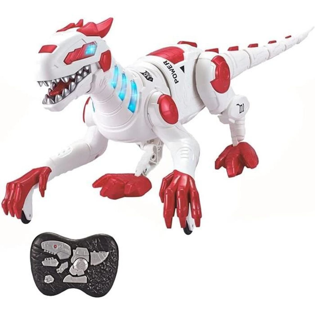 Jouets dinosaures,Télécommandé, Lumières LED, Réaliste avec Yeux