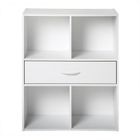COMPO Meuble de rangement contemporain blanc - L 62 cm