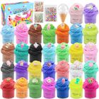 CUNEARY Fluffy Butter Slime Set 30 Pack, avec des bonbons, des glaces, etc.