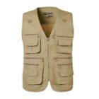 Gilet de pêche homme sans manches - Jaune - Respirant - Multi-Poches