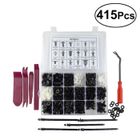 PIXNOR 415 Pcs Nylon Poussoirs Automobiles Bumper Fastener Rivet Clips Voiture Type de Pince Rivet Goupille Clips avec Outils de Réglage