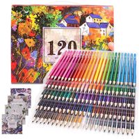 crayons de coloriage pour adultes,Lot de 120,idéal pour les artistes,les enfants,les dessinateurs,4 livres de coloriage inclus