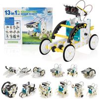 13 en 1 Robot Solaire Jouets pour Enfants,190 Pièces Solaire Robot Kit,jouets éducatifs pour garçons et filles,DIY Assemblage
