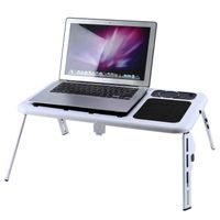 JIN Table de Lit pour Ordinateur portable PC pliant lit de voiture portable canapé support de bureau plateau de table ventilateur fr