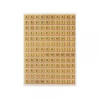 Gommettes - Lettres de l'alphabet - Bois - 260 pièces