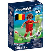 PLAYMOBIL - Sports & Action - Joueur Belge - Fonction de tir à une main - Maillot équipe Belgique