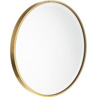 Miroir rond Métal doré taille M - KANSAS - L 40 x l 2.8 x H 40