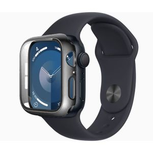 PROTECTION MONTRE CONN. Coque de protection souple silicone pour Apple Watch Series 9 45mm - Noir