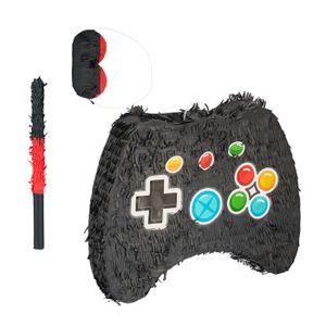 Relaxdays Piñata Console Jeux - Avec Bâton Et Masque