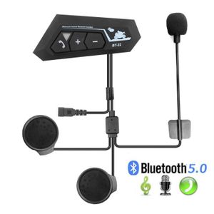 KIT BLUETOOTH TÉLÉPHONE BT22 - Casque Bluetooth 5.0 Pour Moto, Écouteurs S