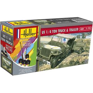 VOITURE À CONSTRUIRE Maquette de chars d'assaut Heller - us 1-4 ton tru