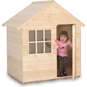 MAISONNETTE EXTÉRIEURE Maisonnette pour Enfants en Bois - Outdoor Toys HideAway House - KTP348 - Marron - Mixte - 18 mois et plus