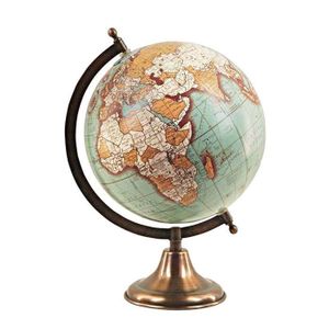GLOBE TERRESTRE Globe Terrestre Neuf Rotatif Avec Support Ambré 33cm Couleur Vintage